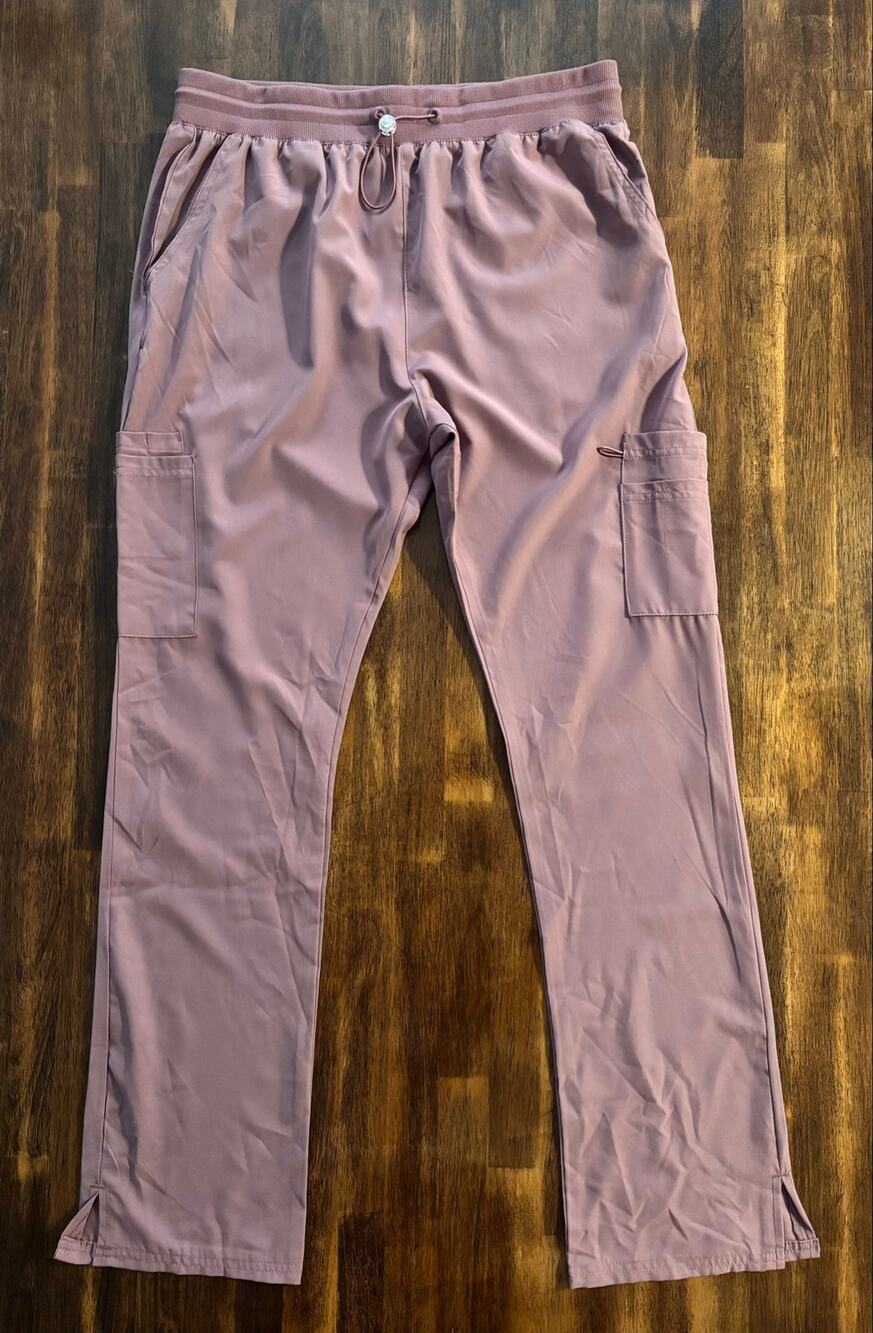 EliteMed Women’s Large Scrub Pant Performance Cargo Elastic Waist Stretch
